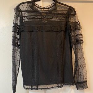 Express Lace Ruffle Blouse